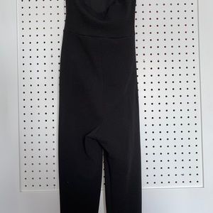 Black v-neck jump suit
